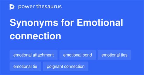 connection synonym|emotional connection synonym.